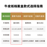 得力(deli)10只30mm牛皮纸文件盒 加厚档案盒5920