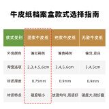 得力(deli)10只60mm混浆300g牛皮纸档案盒63208