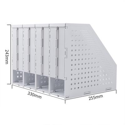 得力(deli) 78996(浅灰)四联折叠文件框