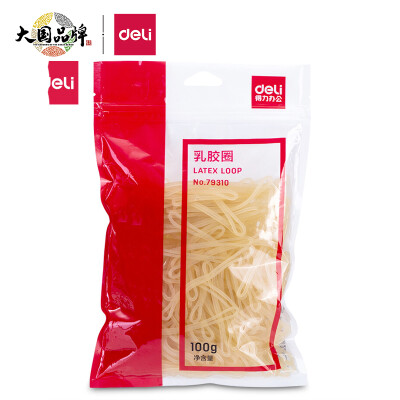 得力(deli)100g耐用橡皮筋/乳胶圈 79310