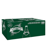 巴黎水（Perrier） 含气天然矿泉水玻璃瓶 法国进口果味气泡水 330ml*24玻璃瓶原味